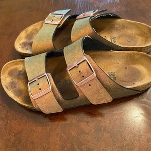 Birkenstock Women's Arizona Two-Strap Sandal in Copper Brown